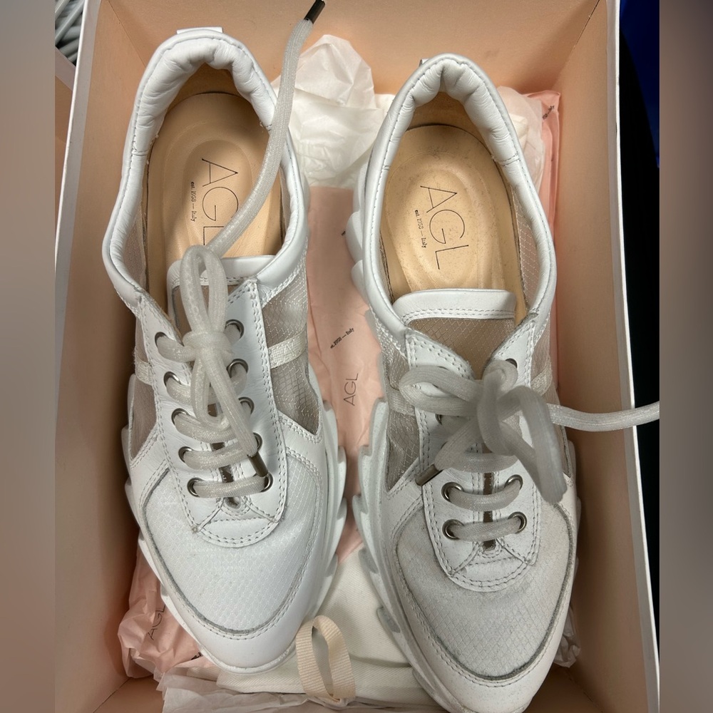 AGL Blondie Grid Platform sneakers size 41